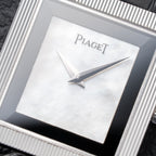 Piaget Protocole Onyx & Mother of Pearl 18k White Gold Ref. 8154 from 1980s