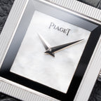 Piaget Protocole Onyx & Mother of Pearl 18k White Gold Ref. 8154 from 1980s