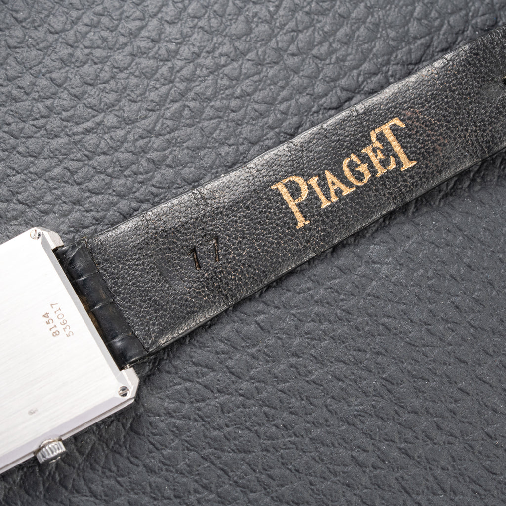 Piaget Protocole Onyx & Mother of Pearl 18k White Gold Ref. 8154 from 1980s