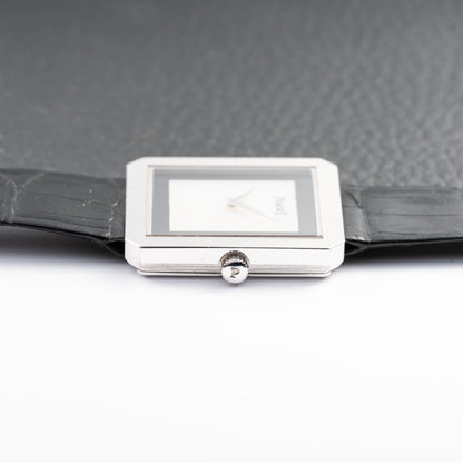 Piaget Protocole Onyx & Mother of Pearl 18k White Gold Ref. 8154 from 1980s