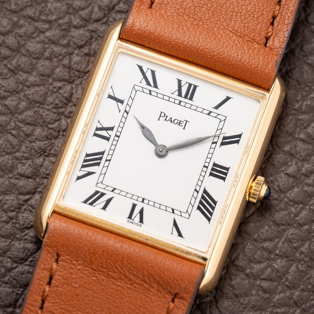Piaget Tank Ultra-Thin 18K Yellow Gold Cal. 9P with Box Ref. 9287 from 1960s