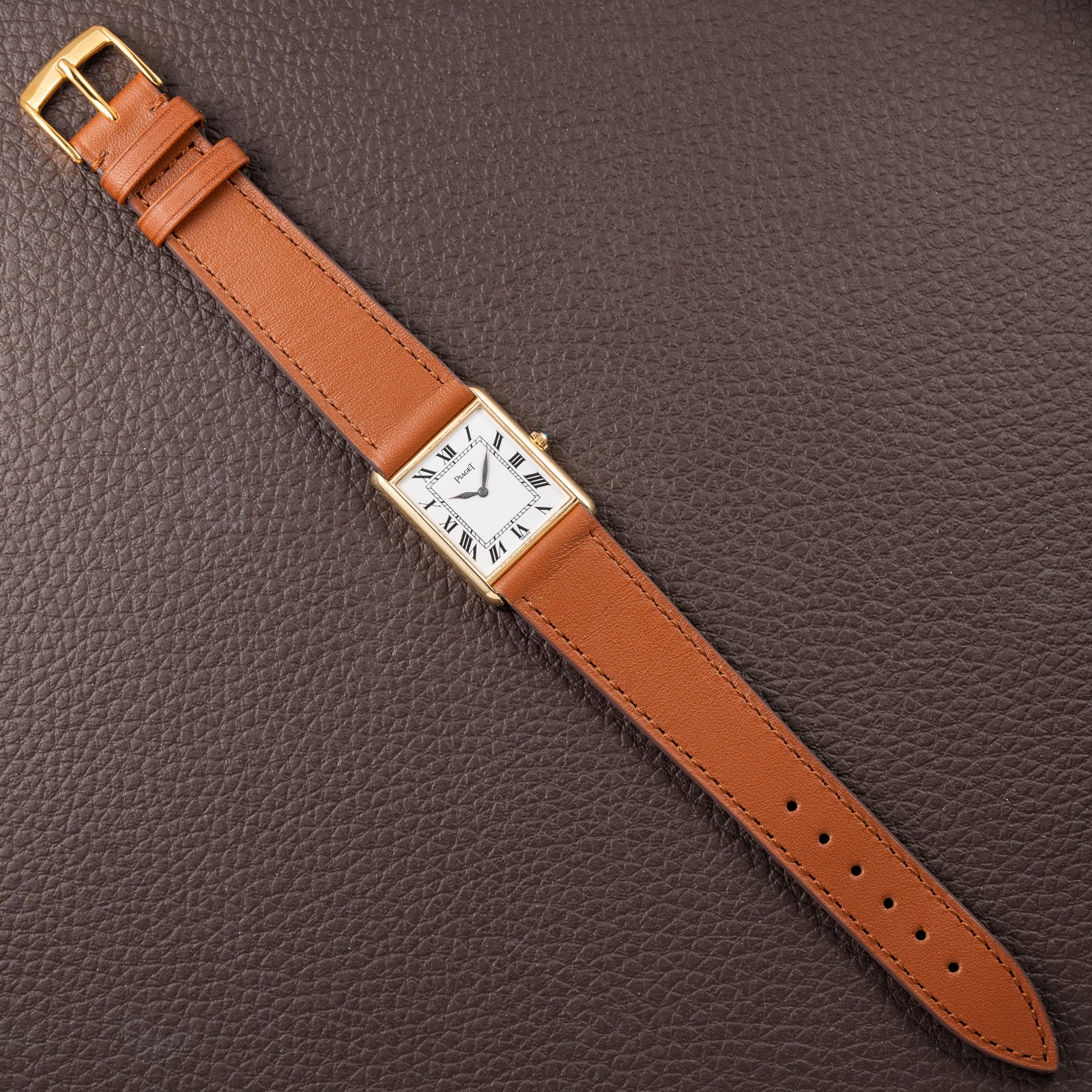 Piaget Tank Ultra-Thin 18K Yellow Gold Cal. 9P with Box Ref. 9287 from 1960s