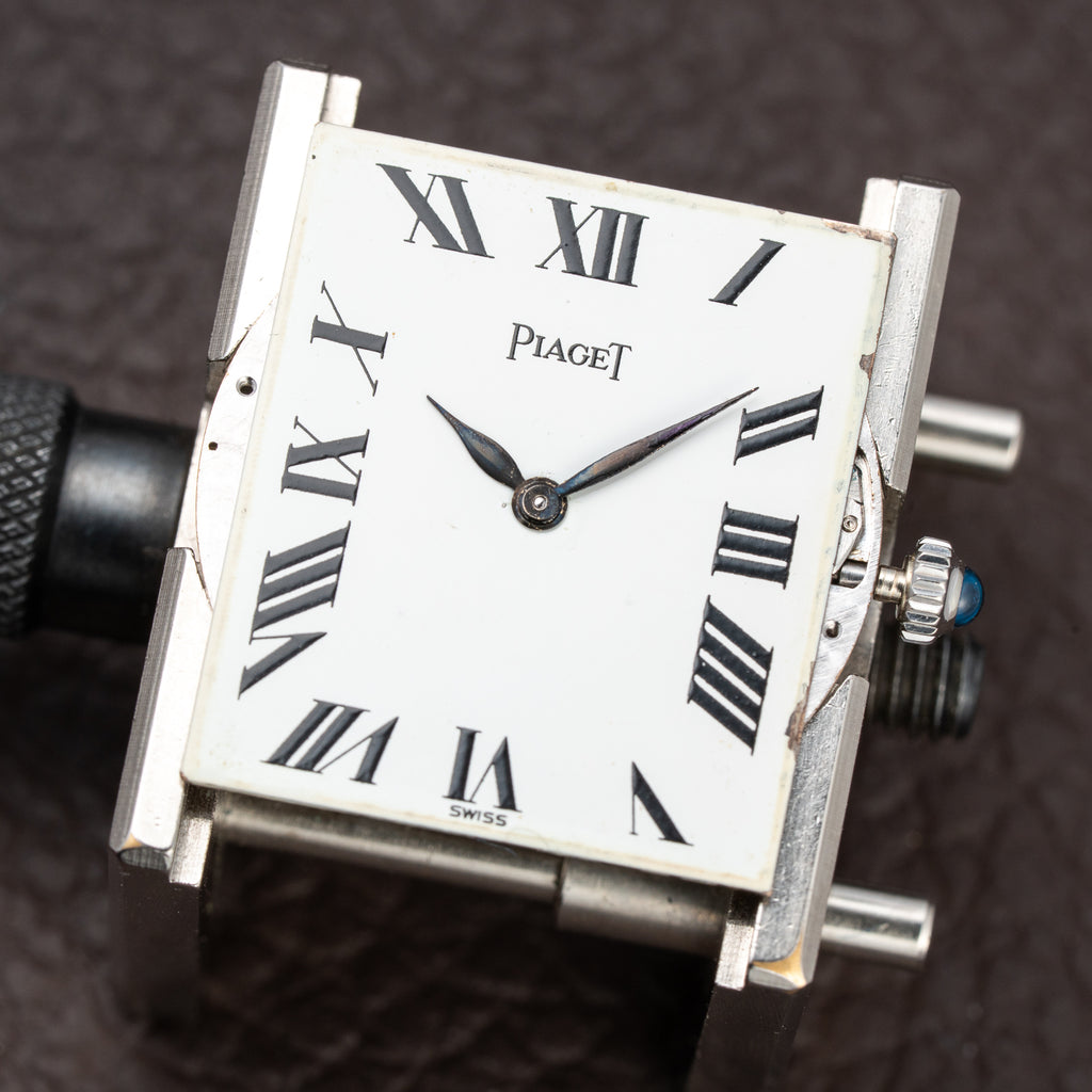 Piaget Tank Ultra Thin 18K White Gold Ref 9150 Calibre 9P from 1970s