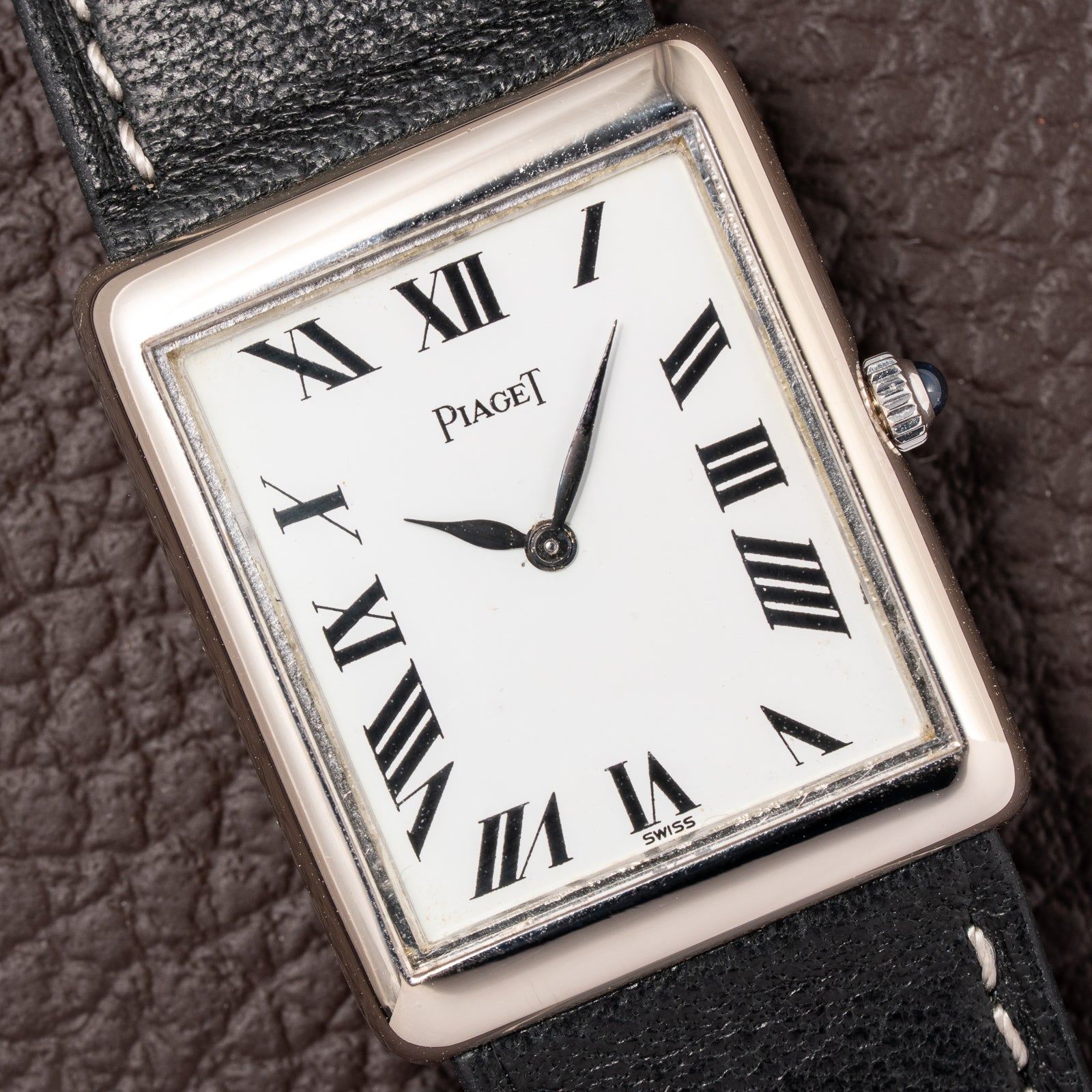 Piaget Tank Ultra Thin 18K White Gold Ref 9150 Calibre 9P from 1970s