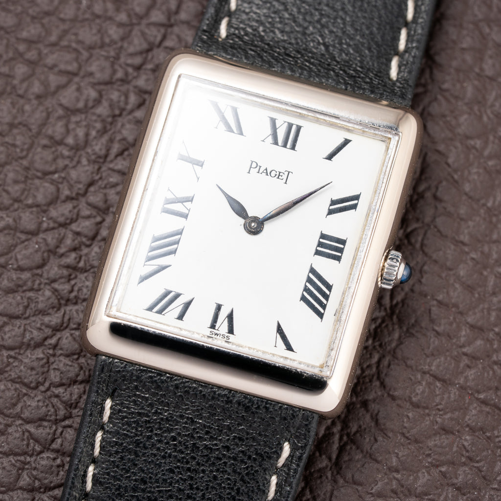 Piaget Tank Ultra Thin 18K White Gold Ref 9150 Calibre 9P from 1970s