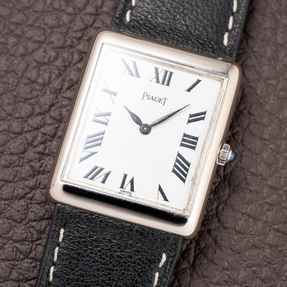 Piaget Tank Ultra Thin 18K White Gold Ref 9150 Calibre 9P from 1970s