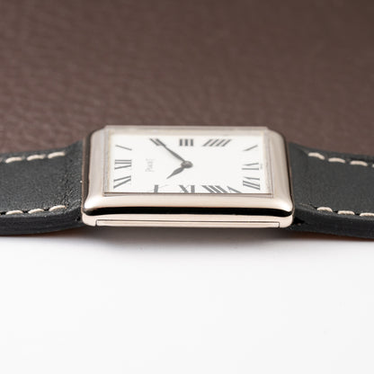 Piaget Tank Ultra Thin 18K White Gold Ref 9150 Calibre 9P from 1970s