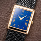 Piaget Tank Lapis Lazuli Ultra Thin 18K Yellow Gold Cal. 9P Ref. 9150 from 1970s