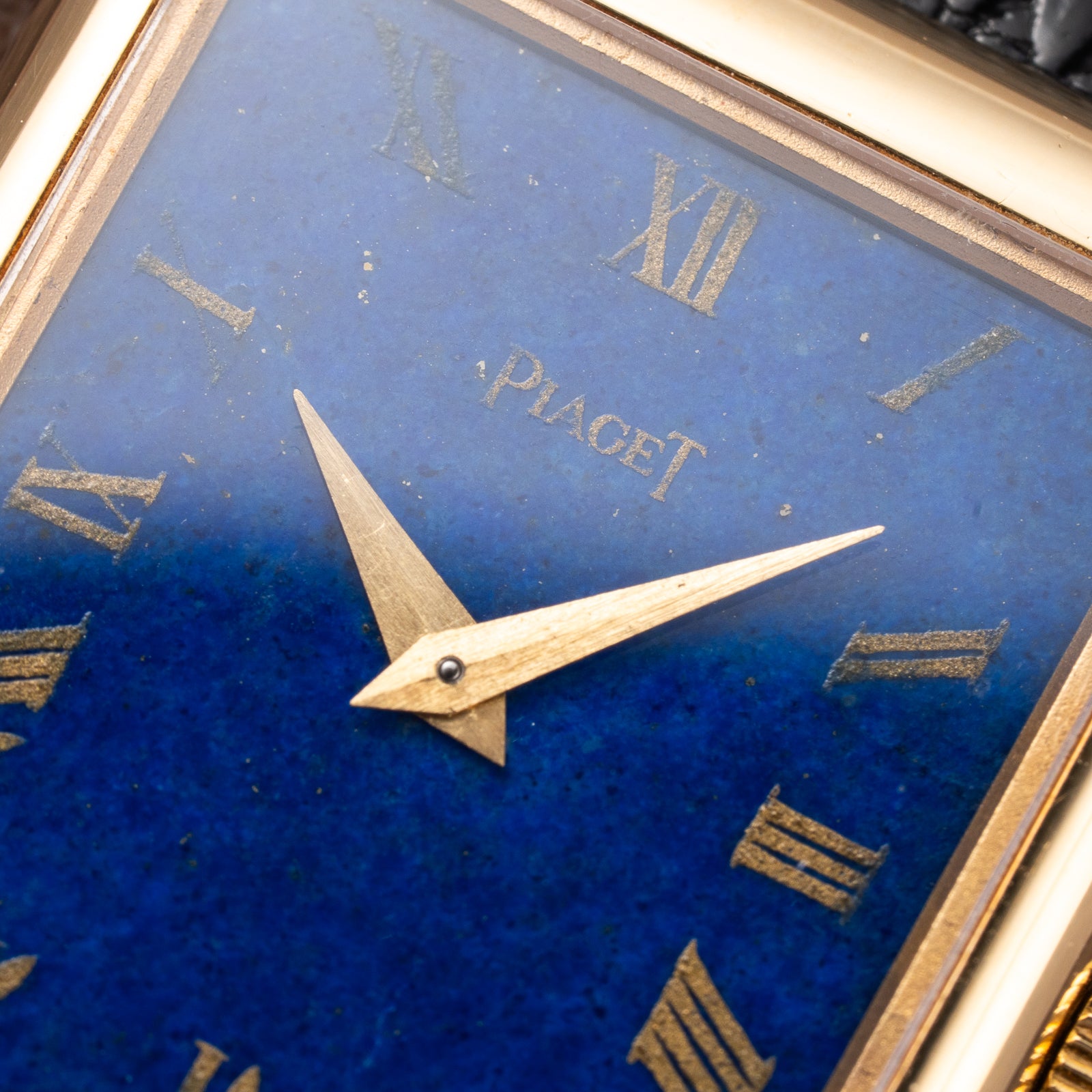 Piaget Tank Lapis Lazuli Ultra Thin 18K Yellow Gold Cal. 9P Ref. 9150 from 1970s