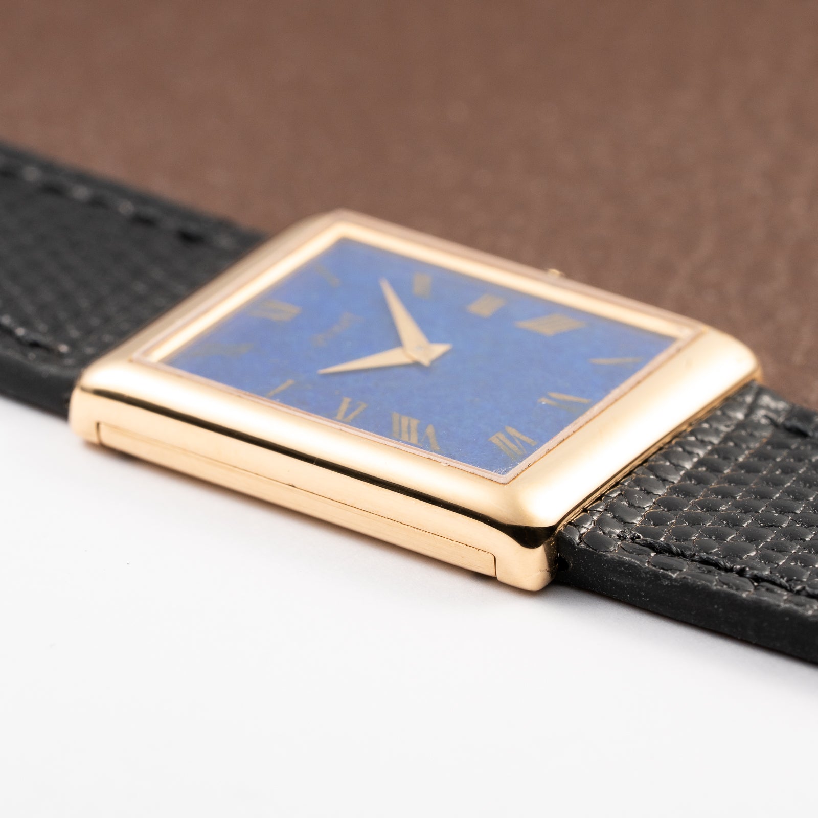 Piaget Tank Lapis Lazuli Ultra Thin 18K Yellow Gold Cal. 9P Ref. 9150 from 1970s