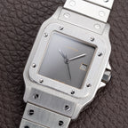 Cartier Santos Carrée “Ghost” Grey Stainless Steel Automatic GM Ref. 2960 from 1980s