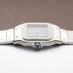 Cartier Santos Carrée “Ghost” Grey Stainless Steel Automatic GM Ref. 2960 from 1980s