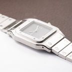 Cartier Santos Carrée “Ghost” Grey Stainless Steel Automatic GM Ref. 2960 from 1980s