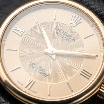 Rolex Cellini 18k Yellow Gold Champagne Guilloche Dial from 2004 Ref 6110/8