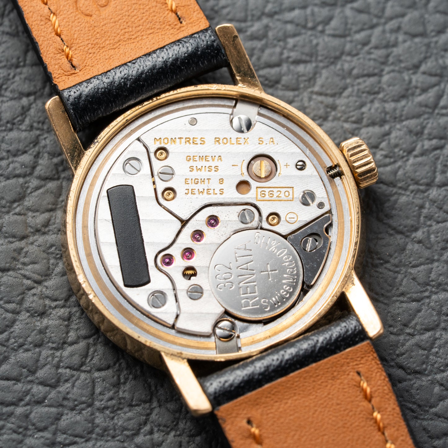 Rolex Cellini 18k Yellow Gold Champagne Guilloche Dial from 2004 Ref 6110/8