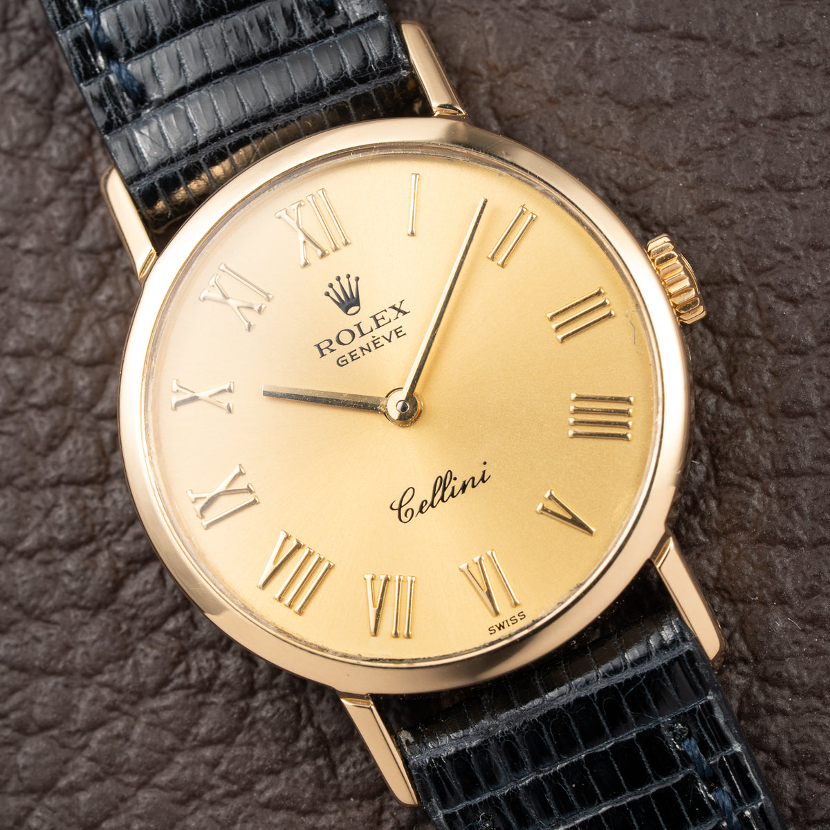 Rolex Cellini Lady Champagne Roman Dial 18K Yellow Gold Ref. 4109 From 1989