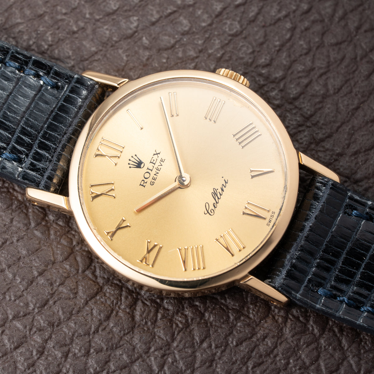 Rolex Cellini Lady Champagne Roman Dial 18K Yellow Gold Ref. 4109 From 1989
