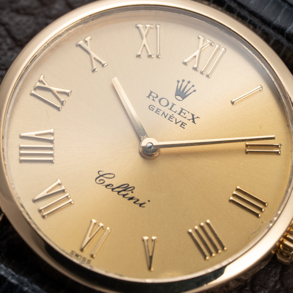 Rolex Cellini Lady Champagne Roman Dial 18K Yellow Gold Ref. 4109 From 1989