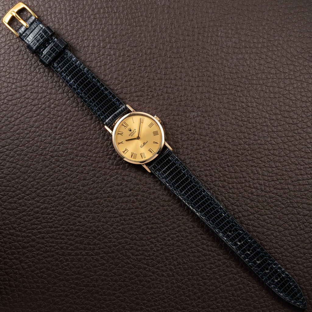 Rolex Cellini Lady Champagne Roman Dial 18K Yellow Gold Ref. 4109 From 1989