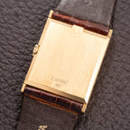Rolex Cellini Tank Wood Dial 18K Yellow Gold Clous de Paris Ref. 4127 from 1990