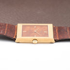 Rolex Cellini Tank Wood Dial 18K Yellow Gold Clous de Paris Ref. 4127 from 1990
