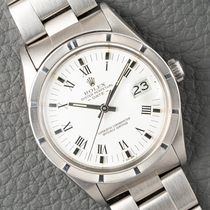 Rolex Date 34 Oyster Perpetual Roman Dial Ref 15010 from 1984