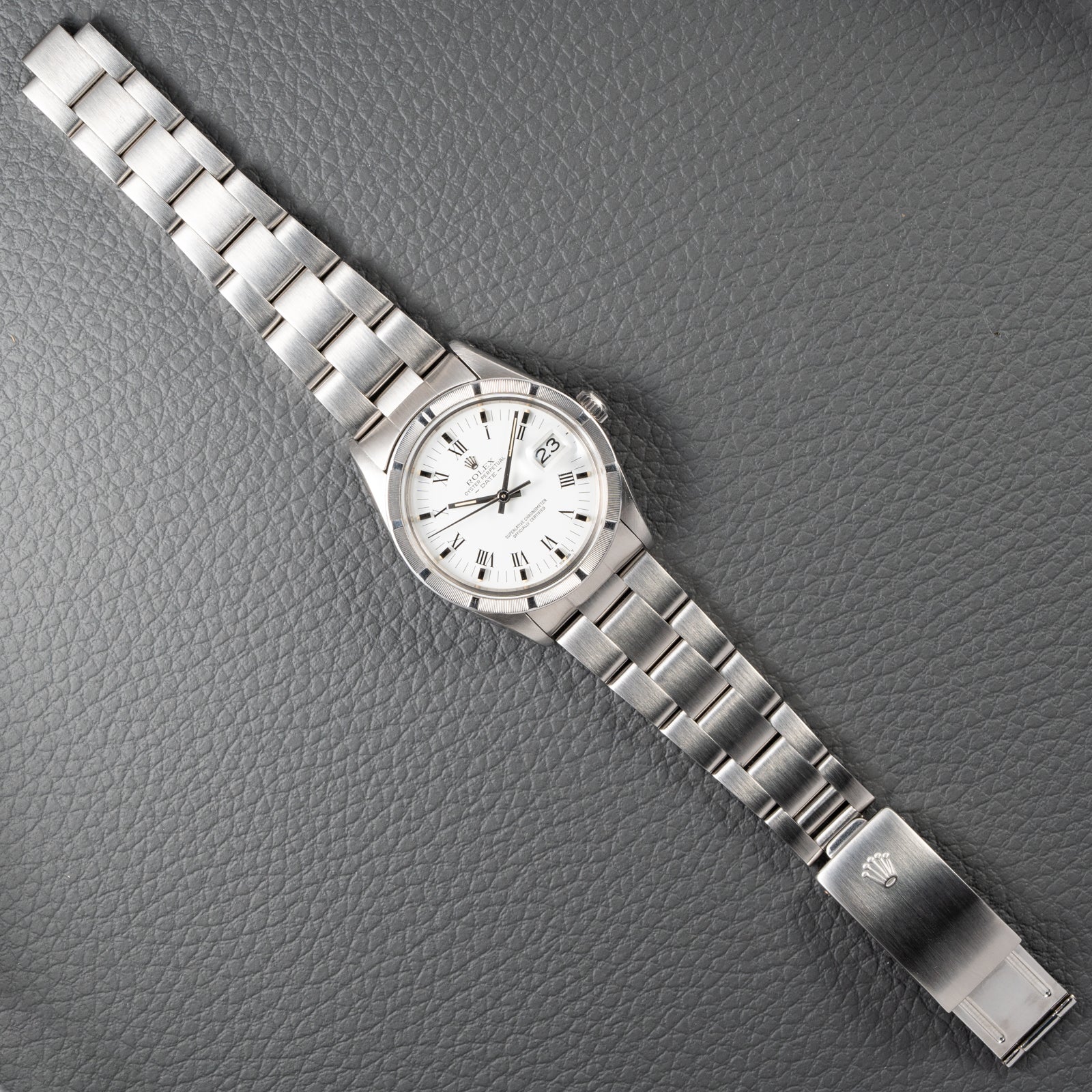 Rolex Date 34 Oyster Perpetual Roman Dial Ref 15010 from 1984