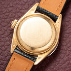 Rolex Datejust 26 Factory Diamond Dial AM Diamond Ruby Bezel 18k Gold Ref 69178 from 1983