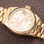 Rolex Datejust 26 Lady Factory Diamond Dial 18K Yellow Gold Ref. 69178 Circa 1994