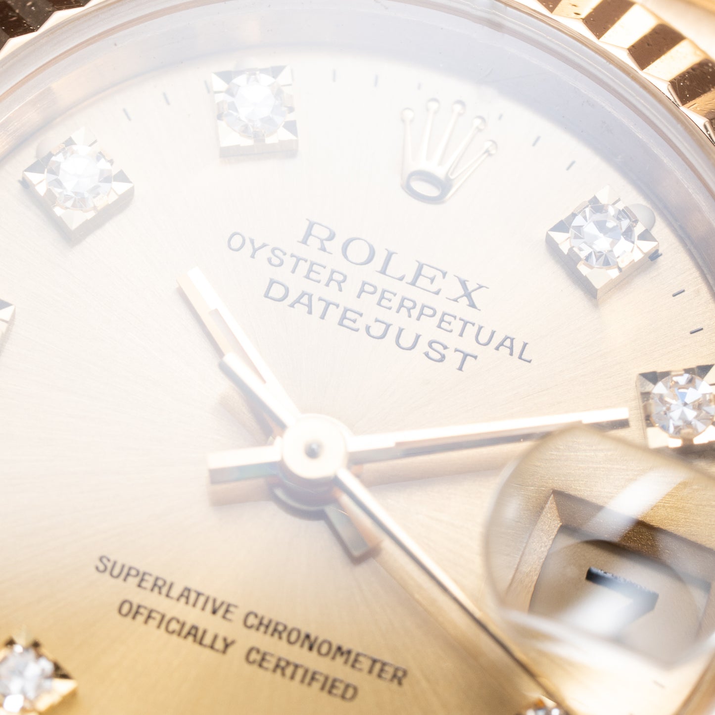 Rolex Datejust 26 Lady Factory Diamond Dial 18K Yellow Gold Ref. 69178 Circa 1994