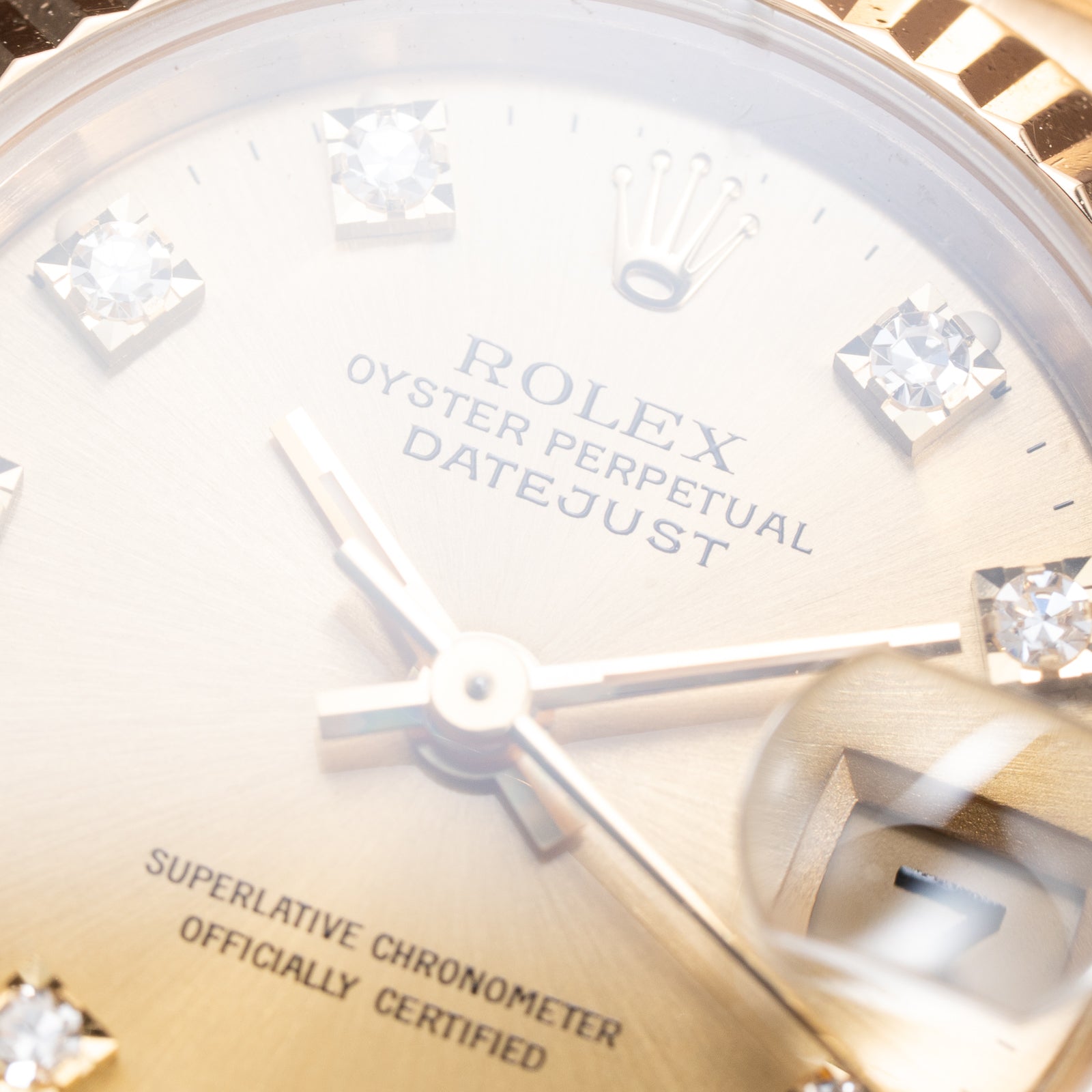 Rolex Datejust 26 Lady Factory Diamond Dial 18K Yellow Gold Ref. 69178 Circa 1994
