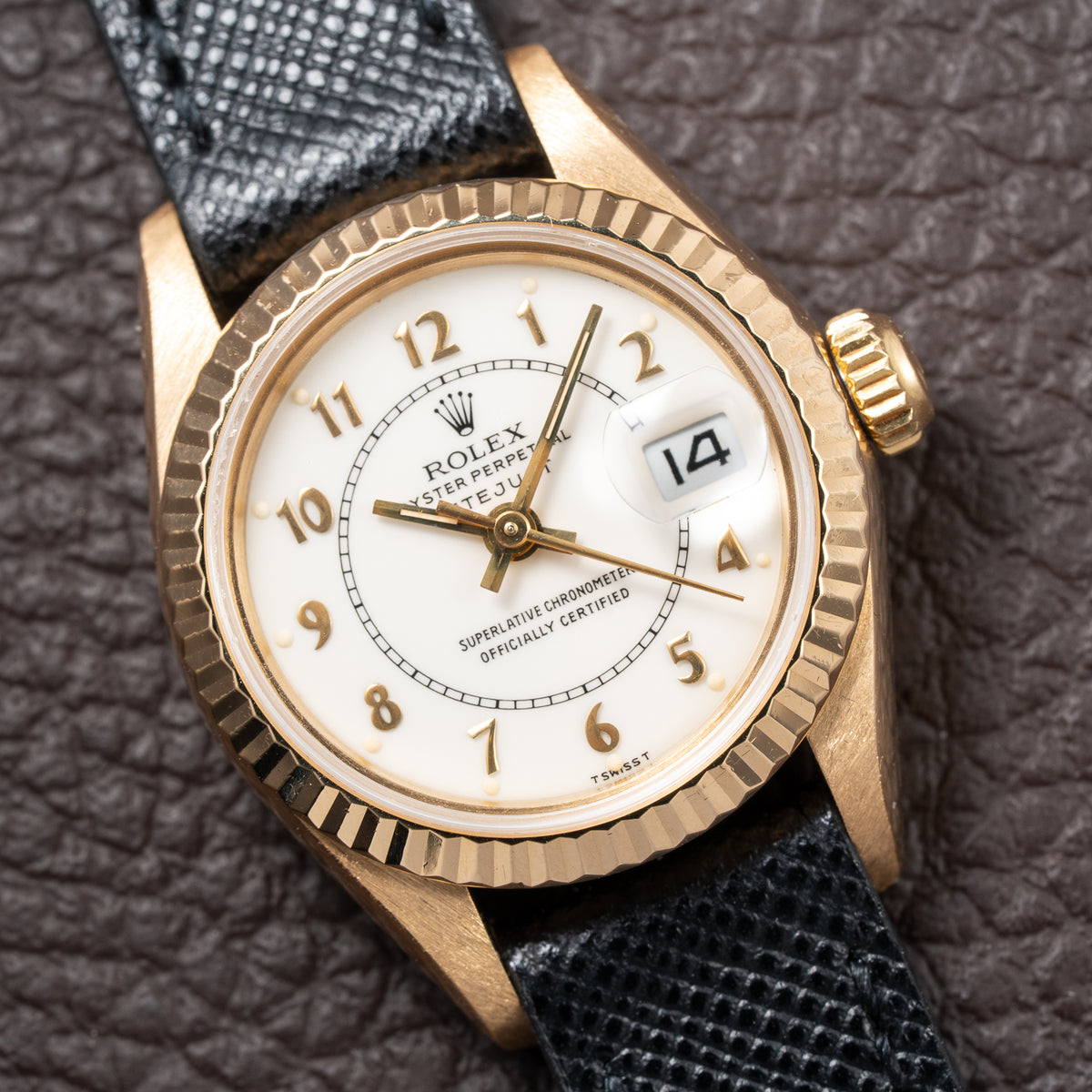 Rolex Datejust Lady Boiler Gauge Dial 18K Yellow Gold Ref. 69178 From 1984