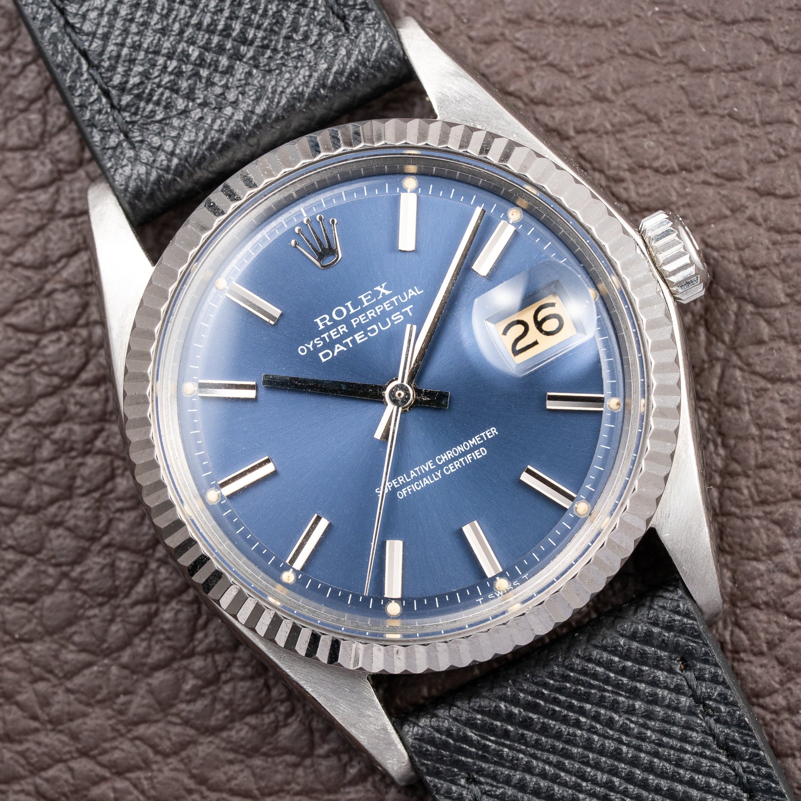 Rolex Datejust 36 Blue Tritium Dial Oyster Perpetual Ref. 1601 Circa 1968