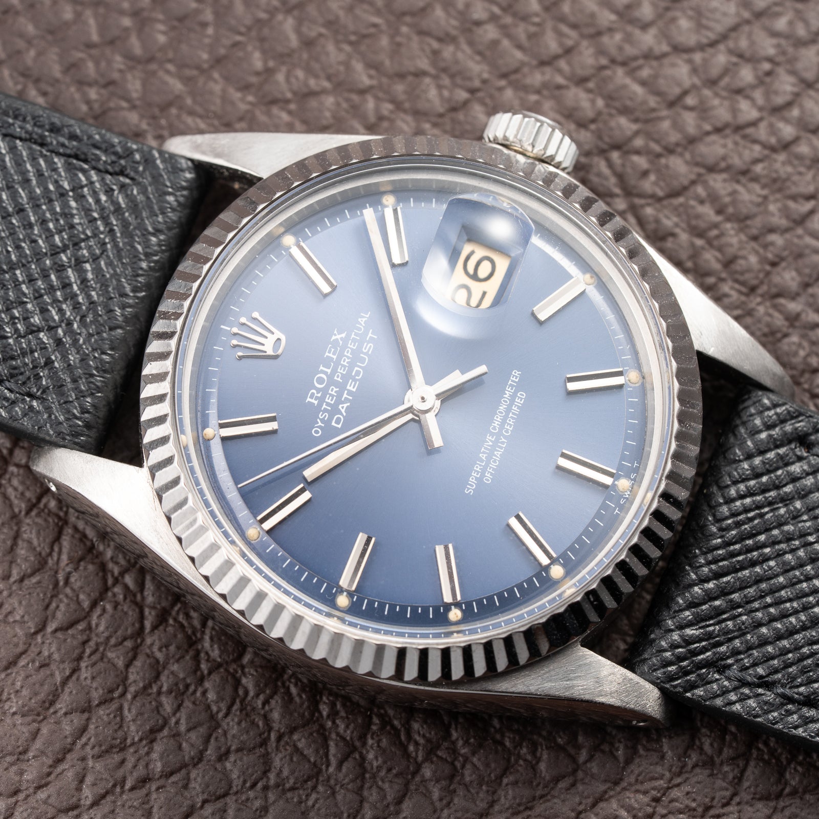 Rolex Datejust 36 Blue Tritium Dial Oyster Perpetual Ref. 1601 Circa 1968