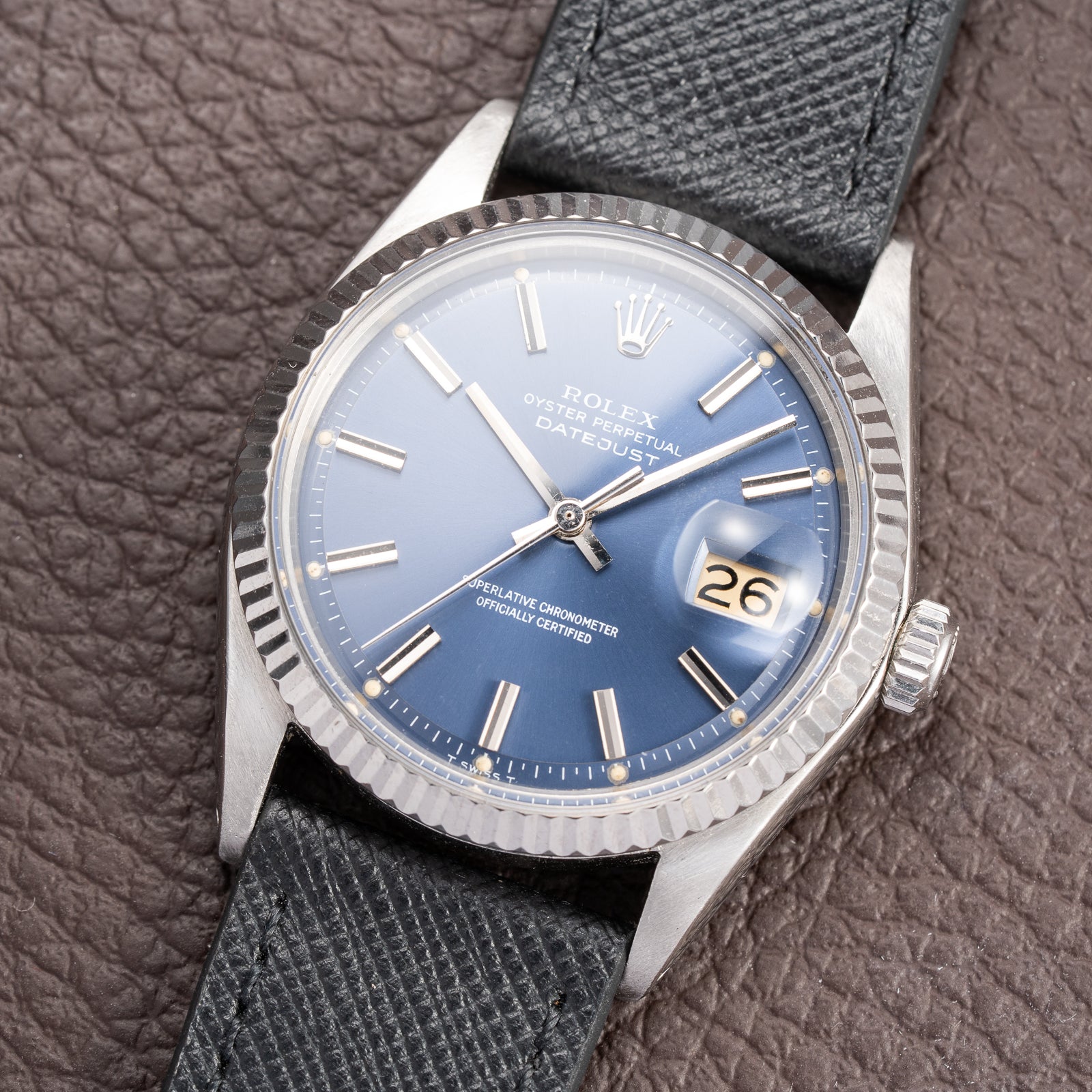 Rolex Datejust 36 Blue Tritium Dial Oyster Perpetual Ref. 1601 Circa 1968