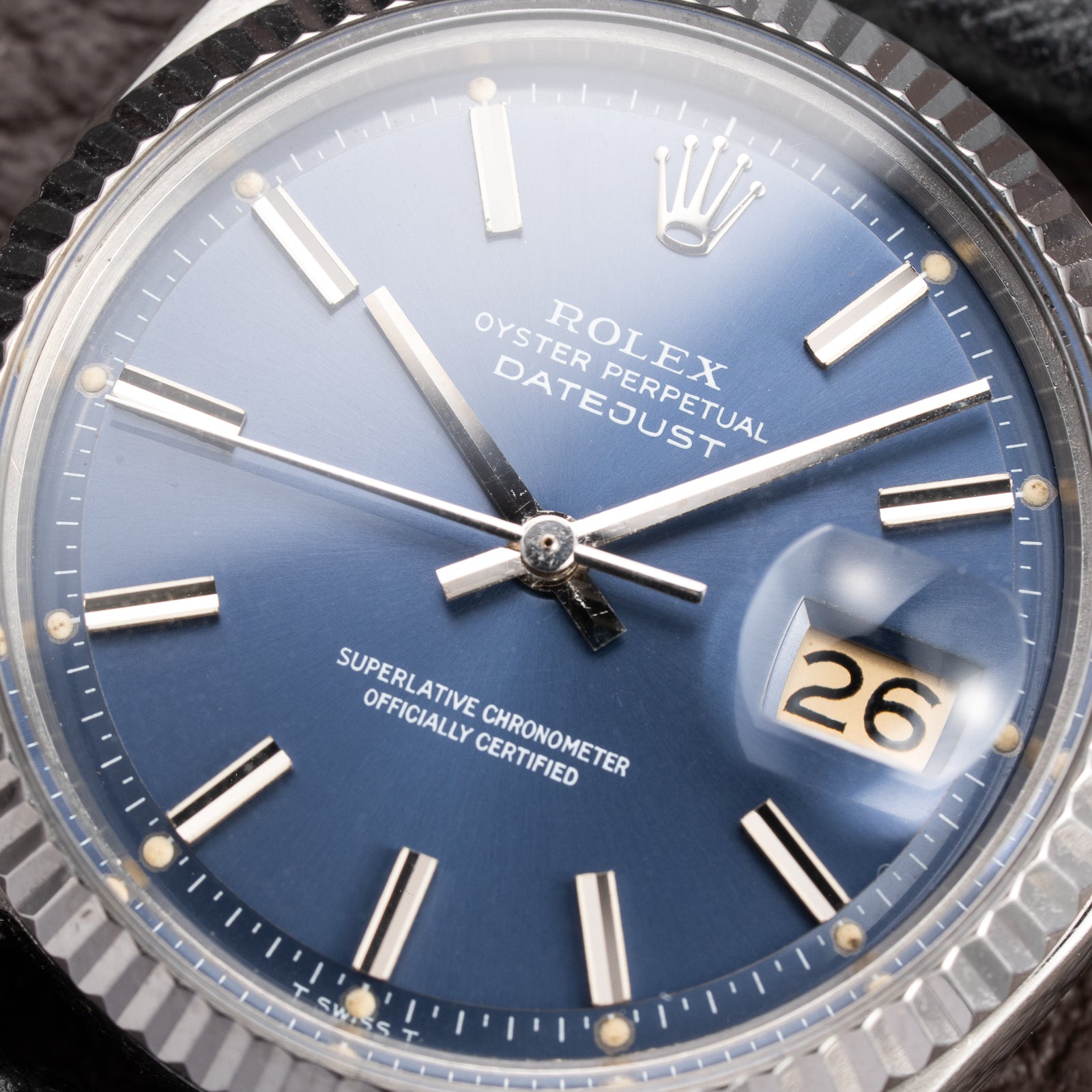 Rolex Datejust 36 Blue Tritium Dial Oyster Perpetual Ref. 1601 Circa 1968