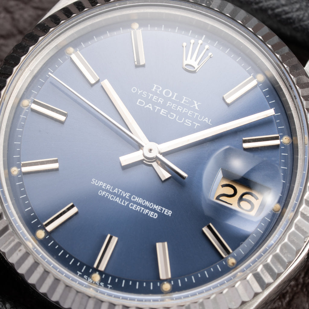 Rolex Datejust 36 Blue Tritium Dial Oyster Perpetual Ref. 1601 Circa 1968