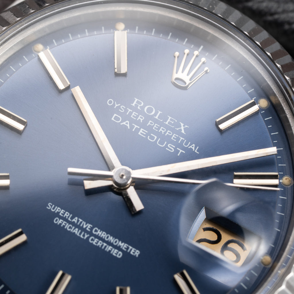 Rolex Datejust 36 Blue Tritium Dial Oyster Perpetual Ref. 1601 Circa 1968
