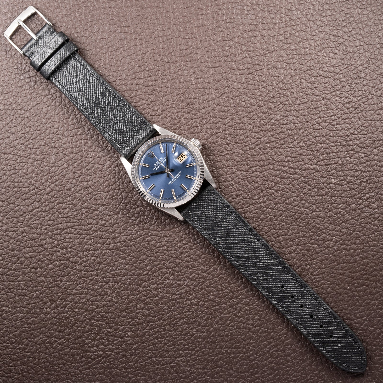 Rolex Datejust 36 Blue Tritium Dial Oyster Perpetual Ref. 1601 Circa 1968