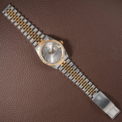 Rolex Datejust 36 Jubilee Diamond Dial Gold Steel from 1991 Ref. 16233