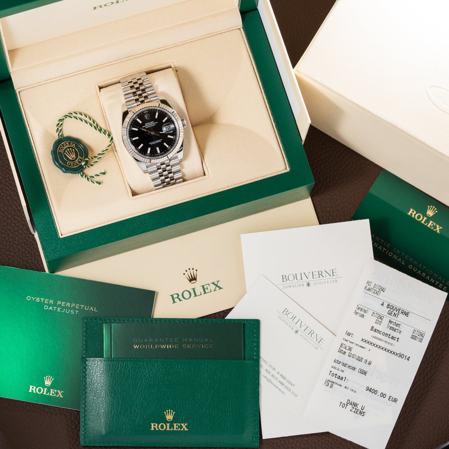Rolex Datejust 41 Black Jubilee Full Set 2020 Ref 126334