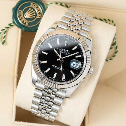 Rolex Datejust 41 Black Jubilee Full Set 2020 Ref 126334