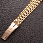 Rolex Lady-Datejust Blue Diamond Dial President Bracelet 18k Yellow Gold Full Set Ref. 69178 From 1985
