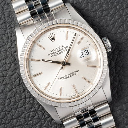 Rolex Datejust 36mm Ref. 16220 Engine Turned bezel Jubilee (1991)