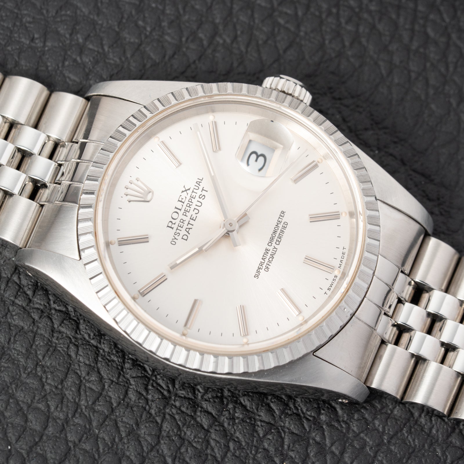 Rolex Datejust 36mm Ref. 16220 Engine Turned bezel Jubilee (1991)