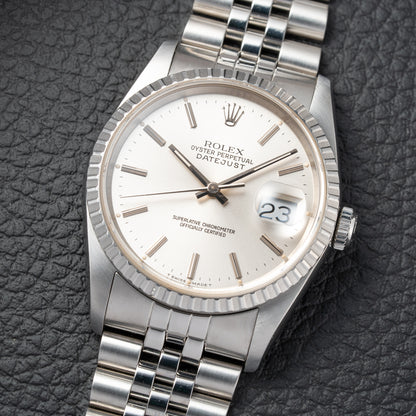 Rolex Datejust 36mm Ref. 16220 Engine Turned bezel Jubilee (1991)