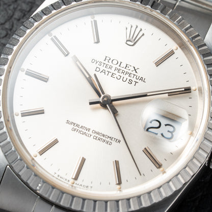 Rolex Datejust 36mm Ref. 16220 Engine Turned bezel Jubilee (1991)