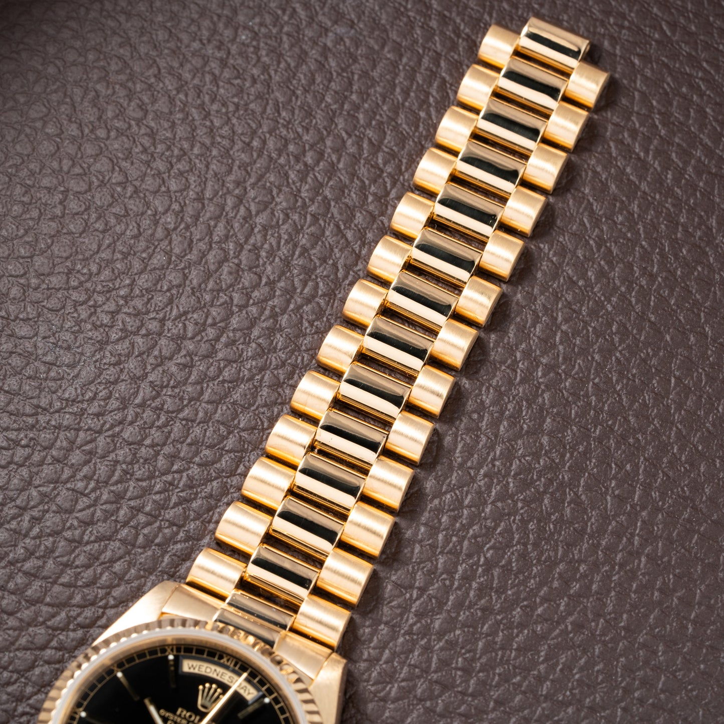 Rolex Day-Date Oyster Perpetual 18K Yellow Gold Black Dial Ref. 18238 from 1990