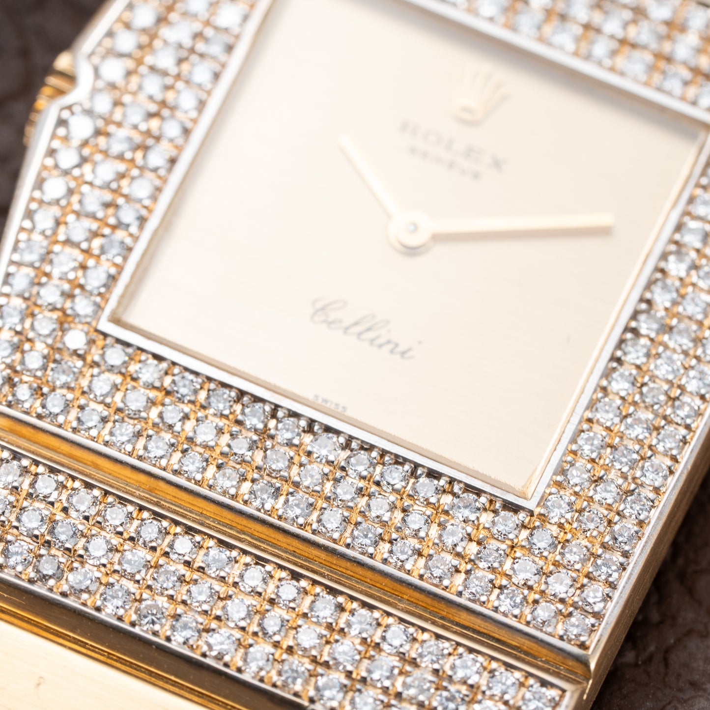 Rolex King Midas 'Cellini' 18k Yellow Gold Diamond Set Rare Second Series Ref.  Ref. 3580 from 1970s