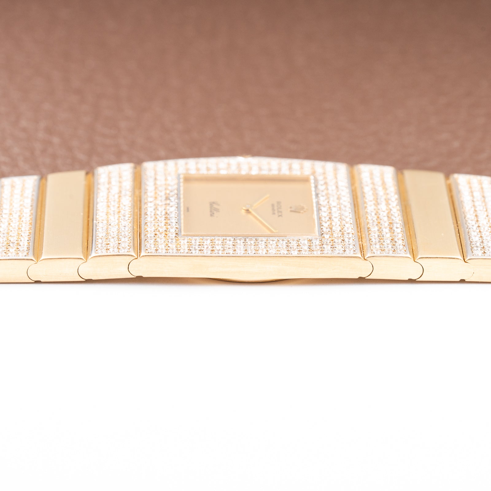 Rolex King Midas 'Cellini' 18k Yellow Gold Diamond Set Rare Second Series Ref.  Ref. 3580 from 1970s